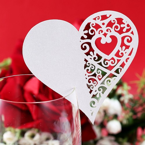 100x cuore segnaposto tavola - 100x,
