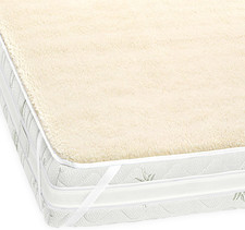 , Coprimaterasso in Pura Lana Vergine Merinos Agnellata, 100% MADE in ITALY (160