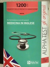 Test di Medicina in lingua inglese  Alpha test 1200 quiz anno 2013