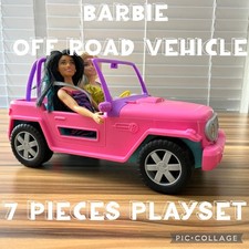 Barbie e Amica Veicolo Fuoristrada con due Bambole Barbie 7 pezzi