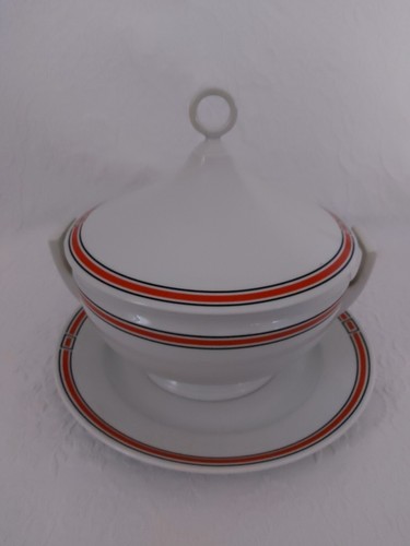 Zuppiera con piatto - , grande