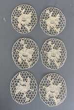 Lotto Di 6 Ovali In Pizzo Di