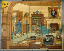 GROSSO MANIFESTO POSTER - PILOT - LA RIVISTA DEI FUMETTI - MURDER IN MINIATURE -