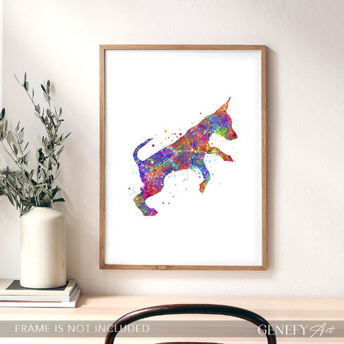 Miniature pinscher watercolor - pinscher,