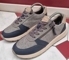 Scarpe da ginnastica Hotter Phase Active Comfort grigie con zip e lacci taglia UK 6