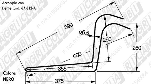 Dente molla filo 5 - dente,
