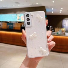 Per Samsung Galaxy A70 Custodia per telefono in TPU epossidico glitterato con fi