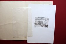 Renzo Biasion Incisione Acquaforte Numerata Cartella Artista Poeta Treviso