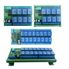 Modulo relè DC12V 8/16 canali RS485 Modbus RTU PLC scheda di espansione custodia guida DIN