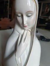 CERAMICA RONZAN MADONNA ORIGINALE GIOVANNI RONZAN ANNI 40 DIPINTA A MANO
