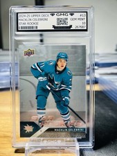 2024-25 Upper Deck Macklin Celebrini Star Rookie GMG Classificato 10 Gemme Ottime Condizioni 💎 RC 