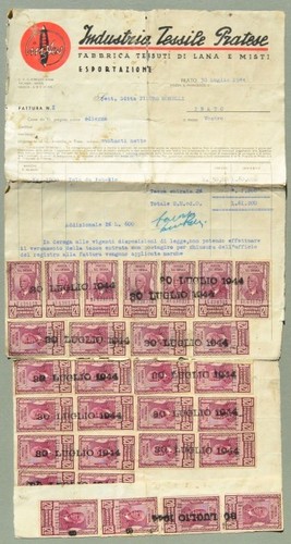 Fattura del 1944 con - fattura, 30.7.1944