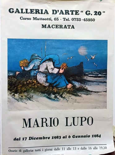 Locandina mostra mario lupo - locandina,
