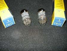 RARE-TWO -E81CC/6201 -SIEMENS-(ecc801s-ecc81) -NOS NIB-- TRIPLA MICA- asta (  A)