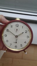 Jaz 1201-61 GARNET Orologio Da Tavolo Vintage A Carica Manuale Sveglia Anni '60
