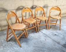 (4) Sedie pieghevoli Tric dei fratelli Castiglioni per Bonacina, anni '70