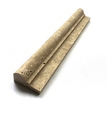 Binario sedia 2" x 12" noce travertino profilo ogee modanatura piastrelle parete