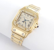 Orologio Cartier Santos Galbee 29 mm 3,5 carati diamanti oro 18 carati ref. 819901 scatola documenti