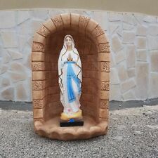 CUPOLA GROTTA CAPPELLA CON STATUA DELLA MADONNA DI LOURDES DA  GIARDINO  ESTERNO