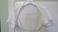 Coprispalle bambina, 9-10 anni, bianco. Realizzato a mano all'uncinetto