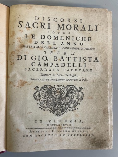 Antico libro discorsi - libro, sacri
