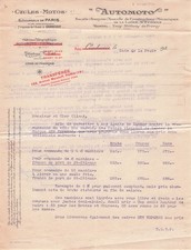 75 PARIS constructeur AUTOMOTO