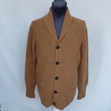 Maglione cardigan maglia lana di agnello William Lockie steppin out bottoni taglia uomo XL