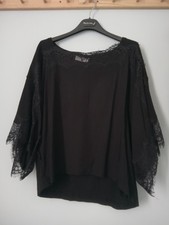Blusa tunica nera maglia