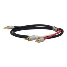 Dynavox Cavo Audio 1,5 M 3,5 MM Connettore Jack A 2 X Spina Rca di Alta Qualità