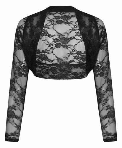 Bolero pizzo scrollato top