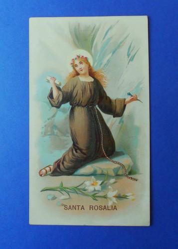 Santino holycard santa rosalia - santa,