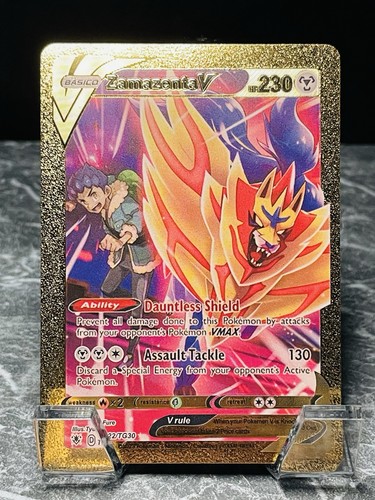 Zamazenta gold display card - gold,
