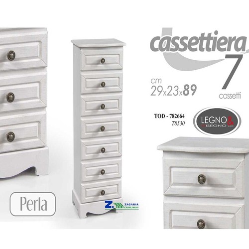 Cassettiera 7cass perla - 7cass.,