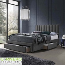 Letto imbottito in velluto