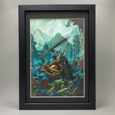 Uomini Lucertola Incorniciata Arte Seraphon Saurus Warrior Tempia Guard Terradon