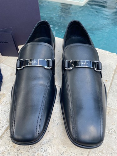 Mocassino prada logo pelle - logo,