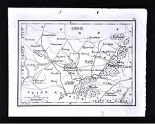 Mappa Perrot Tardieu 1833 - Oise - Clermont Senlis Comigne Beauvais Noyon - Francia