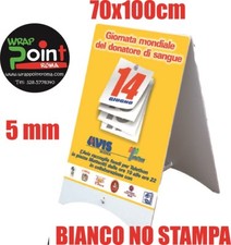 Cavalletto Pubblicitario Bifacciale espositore lavagna bianco polionda 70x100 cm