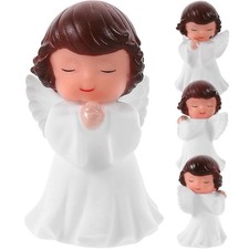  4 pezzi decorazioni per torte fate che pregano figurine angeli kawaii accessori