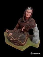 Statua - Frate  - Appoggiato Sulla Roccia