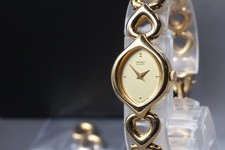 Orologio da donna vintage 1984 N come nuovo Seiko Tisse 2C21-5310 oro quarzo ...