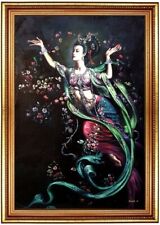 Quadro olio ragazza mistica