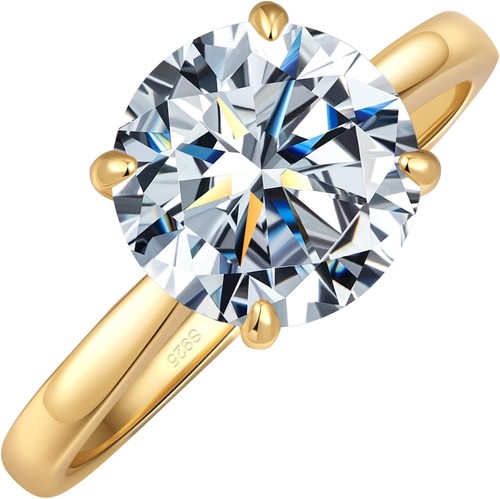 Anello moissanite 4ct d - anello,