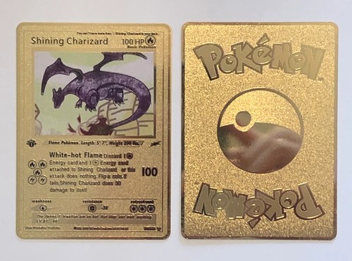 Shining charizard metal card - charizard,