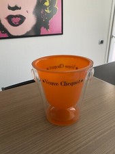 Secchiello del ghiaccio Veuve Clicquot Vintage plastica arancione trasparente