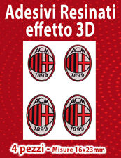 4 Adesivi 3D Resinati MILAN - misure 16x23mm