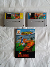 Lotto due International Superstar Soccer Deluxe Super Nintendo SNES PAL manuale