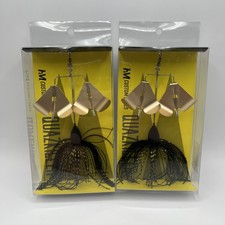 (2) HM Custom Lures Quazkiller #06 Black Gold Quaz Killer Down Draft Buzz Baits