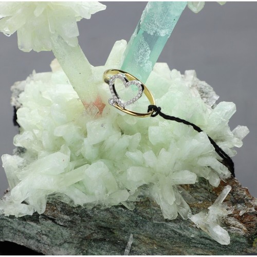Anello cuore con brillanti - cuore, in