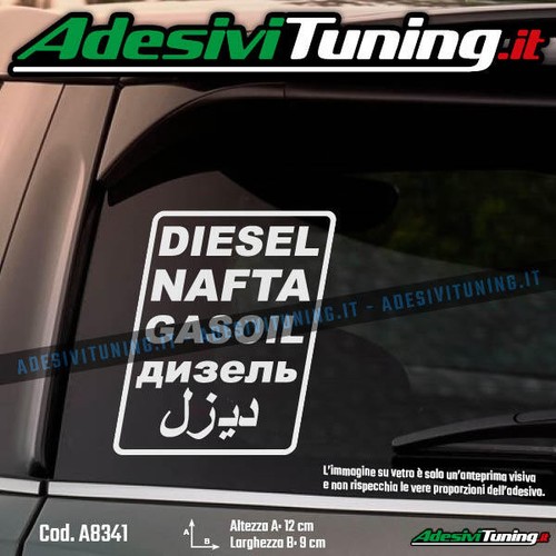 Adesivo diesel nafta gasoil - adesivo,